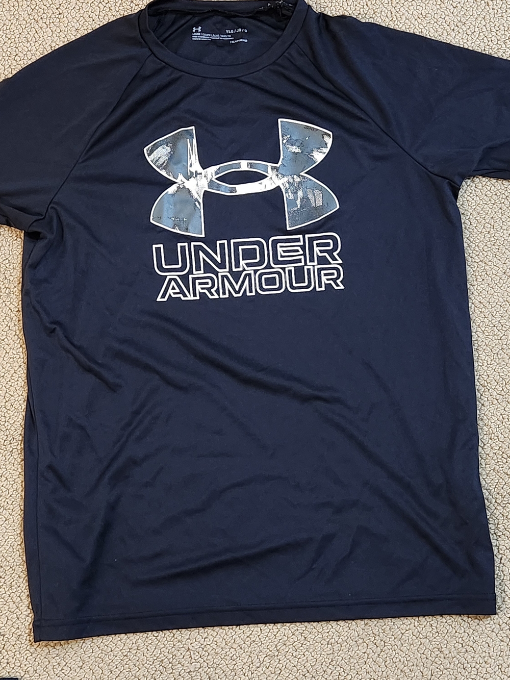 Under Armour Boys Youth Large Short-Sleeve Logo Performance Tee